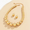 Punk Acrylic Ccb Ball Bead Chain Necklace Drop Earrings for Women Vintage Imitation Pearl Clavicle Chain Grunge Jewelry Set - Image 5