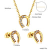Necklaces Jewelry Sets For Women Girls Stainless Steel Pendant Necklaces And Earrings 2 Pieces Sets Wedding Party Jewelry Gifts - Image 6