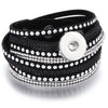 18mm Snap Button Jewelry Bracelets Braided Black Leather Snap Bracelet Fit Snaps Jewelry Magnet Buckle Tan Leather Bracelets - Image 5