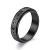 1Pc Stainless Steel Spinning Rotating Rings For Women Men 6MM Rotatable Design Moon And Star Design Ring Finger Jewelry - Image 8