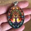 Bohemian Style Large Tree Oval Glass Alloy Pendant Quality Jewelry Elegant Charms - Image 4