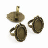13x18mm 5pcs Antique Silver Plated And Bronze Plated Brass Oval Adjustable Ring Settings Blank/Base,Fit 13x18mm Glass Cabochons - Image 25