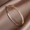 Classic Zirconia Cross Charm Bracelets for Women Jewelry Elegant Bangle - Image 2