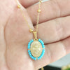 Virgin Mary Pendant Charm Necklace Women Cross Scared Heart Jesus Choker Seed Beads Stainless Steel Chain Gold Color Mom - Image 25