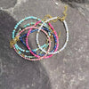Faceted Bead Bracelet with Square Stainless Steel Spacers - Image 18