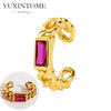 1PC Plated Gold Ear Cuff Earrings Ear Clip for Women Purple/Green/Turquoise No Pierced Earrings Jewel - Image 10