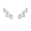 Silver Snowflake Heart Angel Wing Stud Earrings Women Sun Star Zircon Ear Studs Wedding Party Jewelry Gift - Image 14