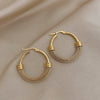 Stainless Steel Gold Color Geometric Metal Mesh Earrings For Women Girls Hoop Ear Jewelry Gift - Image 8