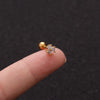 Stainless Steel Mini Stud Earring with Stone Accent for Helix and Cartilage Piercings - Image 14