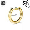 ZS Titanium 1 PC 18G Hoop Earrings Women Men Zircon Round Earrings D Shape 3 Colors Helix Cartilage Piercings Jewelry - Image 16