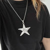 Exaggerated Metal Big Starfish Pendant Necklace for Women Silver Color Punk Gothic Star Chain Choker Party Y2K Jewelry - Image 3