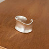 Silver Rings For Women Simple Elegant Open Vintage Gold Wide Flat Ring Jewelry Gift - Image 14