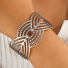 Stainless Steel Punk Retro Hollow Design Bangle Men And Women Simple Adjustable Open Bangle Jewelry Party Gifts - Image 2