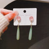 Classic Elegant Light Green Water Drop Resin Pendant Earrings For Women Girl Jewelry Accessories Gift - Image 3