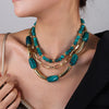 3PCS Set Bohemian Acrylic Bamboo Beads Choker Necklace Set for Women Chunky Tube Necklaces Accessories Jewelry - Image 1