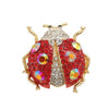 cartoon rhinestonne studded seven star ladybug brooch alloy enamel beetle men's women's clothing pin - Image 15