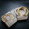 Stainless Steel Gold Color Thick Tube Open Bangle For Women Girl Hiphop Cuff Bracelet Jewelry - Image 5