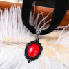 Gothic Witch Pagan Blood Red Pendant Chocker Necklace Women Vintage Black Velvet Necklace Personalised Jewellery Accessories - Image 16