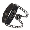 80s Black Round Square Gothic Spike Bracelet Punk Rock Bracelet Studded Faux Leather Bracelet for Men Women - Image 6