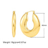 Chamica 40mm Chunky Big Round Gold Earrings for Women Wide Flat Statement Hoop Earrings Lightweight Stainless Steel - Image 8