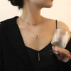 Cool Double Circle Clavicle Chain Tassel Long Stick Pendant Necklace for Women Jewelry - Image 4