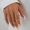 Ingemark 6 Styles Unique Large Petal Flower Twisted Wave Rings for Women Vintage Geometric Adjustable Ring Jewelry Steampunk Men - Image 13