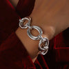 Stainless Steel Oval Links Chain Bracelets for Women Girls, Dainty Simple Minimalist Metal Links Wristband - Image 6