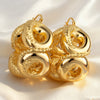 Dubai Gold Plated Jewelry Earrings Set Banquet Drop Women Lady Big Earrings for Girls Golden Hoop Earrings - Image 1