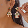 Creative Christmas Snowman Drop Earrings For Women Cute Enamel Gingerbread Man Candy Cane Dangle Earring Year Jewelry Gift - Image 17