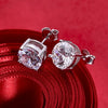 8.0mm Silver Stud Earrings For Women Sparkling Wedding Jewelry - Image 13
