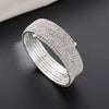 Rhinestone Upper Arm Bracelet Gold Color Punk Full Shiny Rhinestone Bangles Silver Color Coil Swirl Spiral Shape Armband Cuff - Image 1