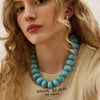 Chunky Resin Bead Necklace in Bright Colors Bohemian Style - Image 3