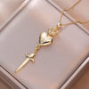 Heart Stainless Steel Zirconia Necklaces For Women Girls Love Gold Color Metal Necklace Party Birthday Daily Jewelry - Image 8
