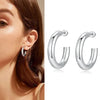 Geometric Metal Hoop Earrings for Women Gold Color/Silver Color Lady's Ear Earrings Daily Wear Versatile Jewelry - Image 14