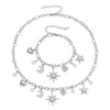 Zircon Star Moon Heart Charms Necklace Matching Bracelet in Stainless Steel Gold Plated Chain Necklaces Bracelets For Women - Image 7