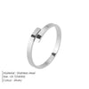 Stainless Steel Jewelry Punk Men's and Women's Accessories Open Minimalist Gold Plated Ring - Image 7