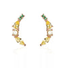 Fruit Charm Huggie Earrings with Colorful Stone Accents - Image 24