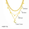 316L Stainless Steel Butterfly Moon Lock Blue Eyes Pendant Necklace For Women Multilayer Choker Chain Jewelry Gifts - Image 3