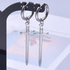 Vintage Sun Evil Eye Moon Star Rectangle Dangle Earring Metal Hoops Stainless Steel Earrings For Women Men Jewelry Gifts - Image 10