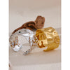 Wide Stainless Steel Cuff Bracelet in Gold-Tone or Silver-Tone - Image 2