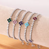 Adjustable Colorful Clover Zircon Bracelet Charm Tennis Charm Cute Sweet Shining Crystal Jewelry Gift - Image 2