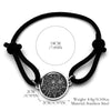 Witch Pentagram Tetragrammaton Guardian Star Rune Solomon Bracelet for Women Men Stainless Steel Black Rope Hand Chain Jewelry - Image 6