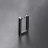 Punk Multiple Styles Black Stainless Steel Hoop Earrings For Men Women U Shaped Square Hexagon Earrings Gothic Ear Jewelry - Image 3