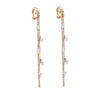 Korean Long Crystal Tassel Clip on Earrings For Women Jewelry Zircon Women's Earrings - Image 2