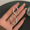 Geometric Metal Hoop Earrings for Women Gold Color/Silver Color Lady's Ear Earrings Daily Wear Versatile Jewelry - Image 7