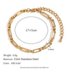 Minimalist Paper Clip Cross Buckle Bracelet 316L Stainless Steel Accessories Gold Plated Bracelets for Women - Image 8