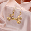Women Dandelion Drop Earrings Gold Color Stainless Steel Plant Earrings Bohemian Wedding Jewelry Gift - Image 1