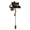 Ancient Personality Lotus Flower Brooch Shirt Lapel Pin Suit Corsage Long Needle Pins and Brooches for Women and Men Accessories - Image 4