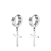 2pc Stainless Steel Men Cross Stars Punk Dangle Earrings Gothic Woman Cross Ear Hoop Earrings Huggies Pendant Piercing Jewelry - Image 24