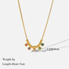 316L Stainless Steel Geometric Pendant Necklace with Colorful Crystal Accents - Image 29